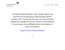 Tablet Screenshot of lincolncentereducation.org